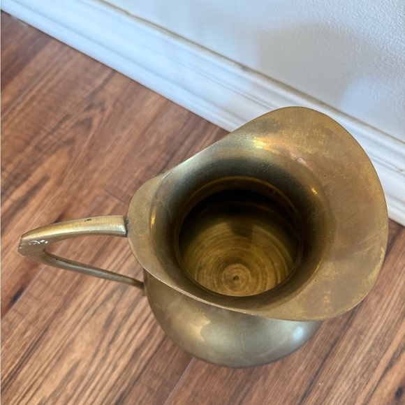 Vintage Solid Brass Pitcher Gold 7.5” - Picture 5 of 8